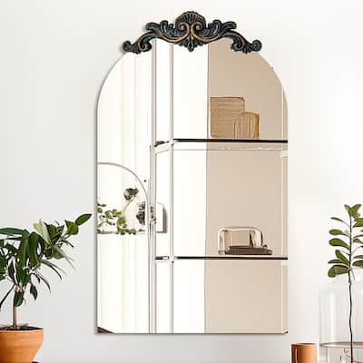 Vintage Ornate Baroque Arched Wall Mirror