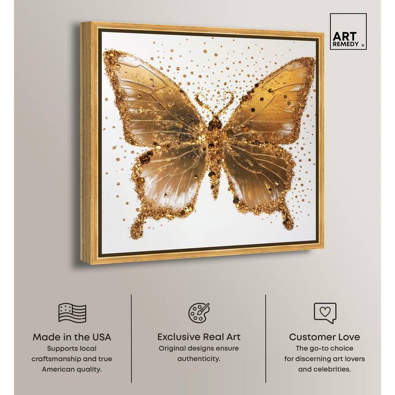 Lemon Glow Wings Canvas by Art Remedy