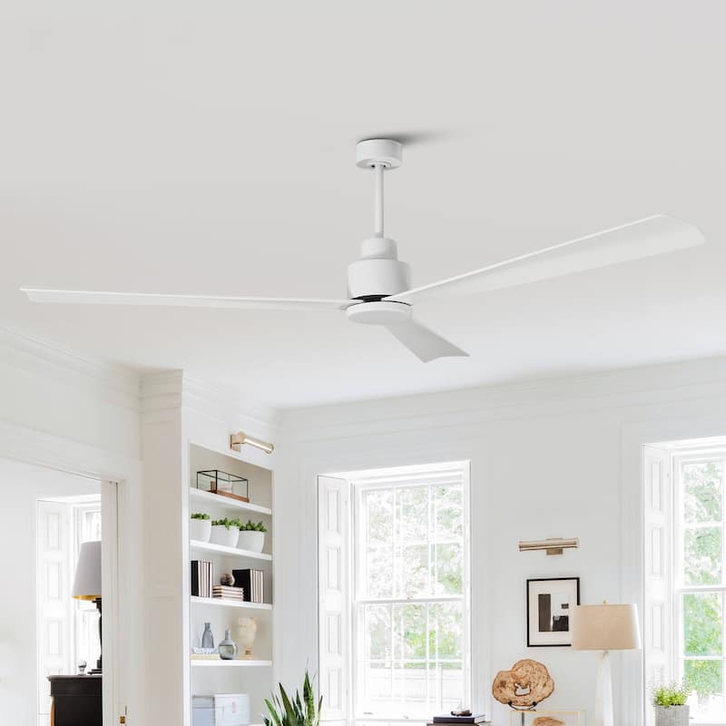 52-inch Modern Indoor Outdoor 6-Speed Reversible Ceiling Fan with Remote