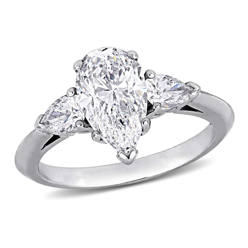 Miadora 2 5/8ct TDW Diamond Engagement Ring in 18k White Gold