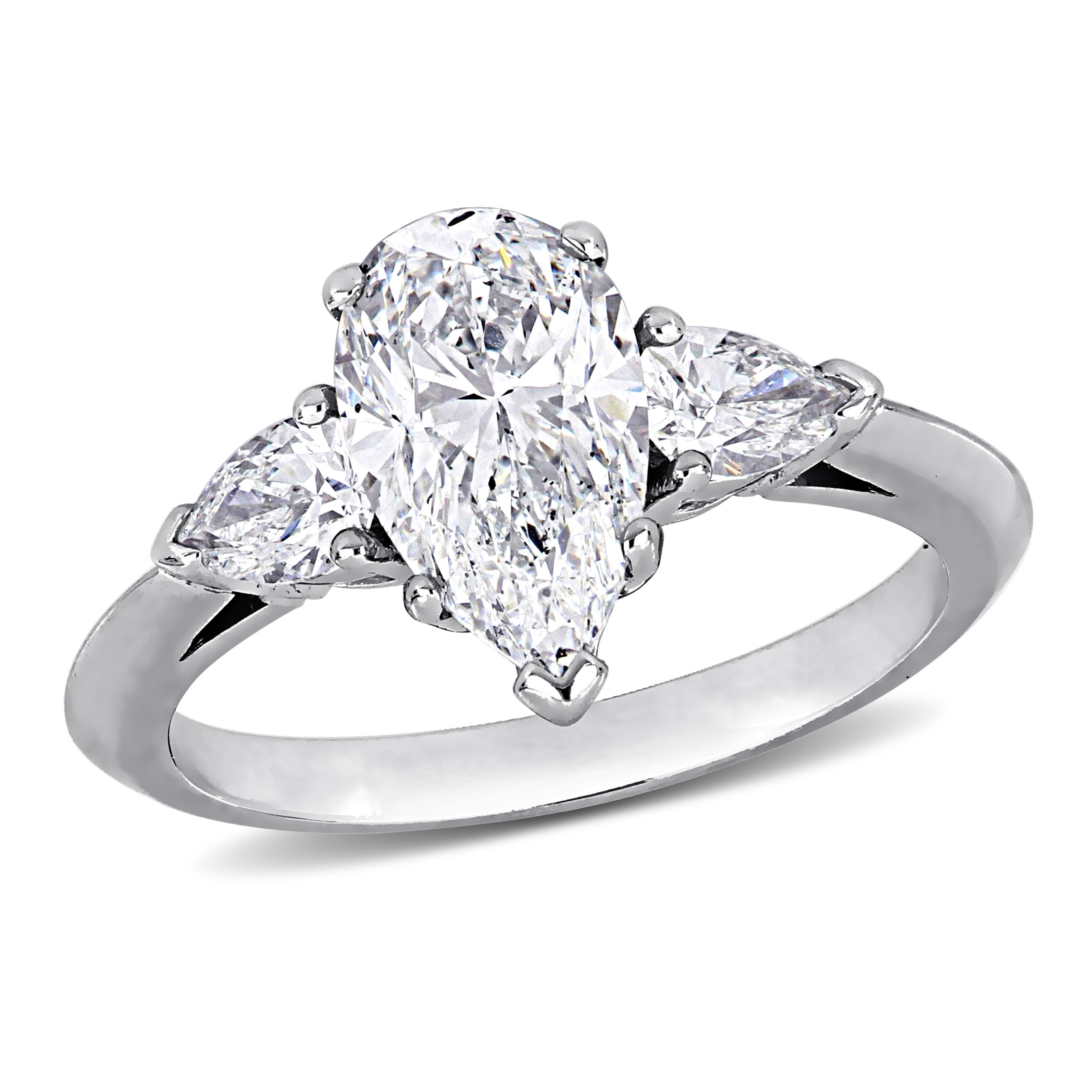 Miadora 2 5/8ct TDW Diamond Engagement Ring in 18k White Gold