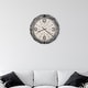 preview thumbnail 1 of 1, Howard Miller Seven Seas, Coastal, Nautical, Rustic and Industrial Style Wall Clock, Reloj de Pared Grey