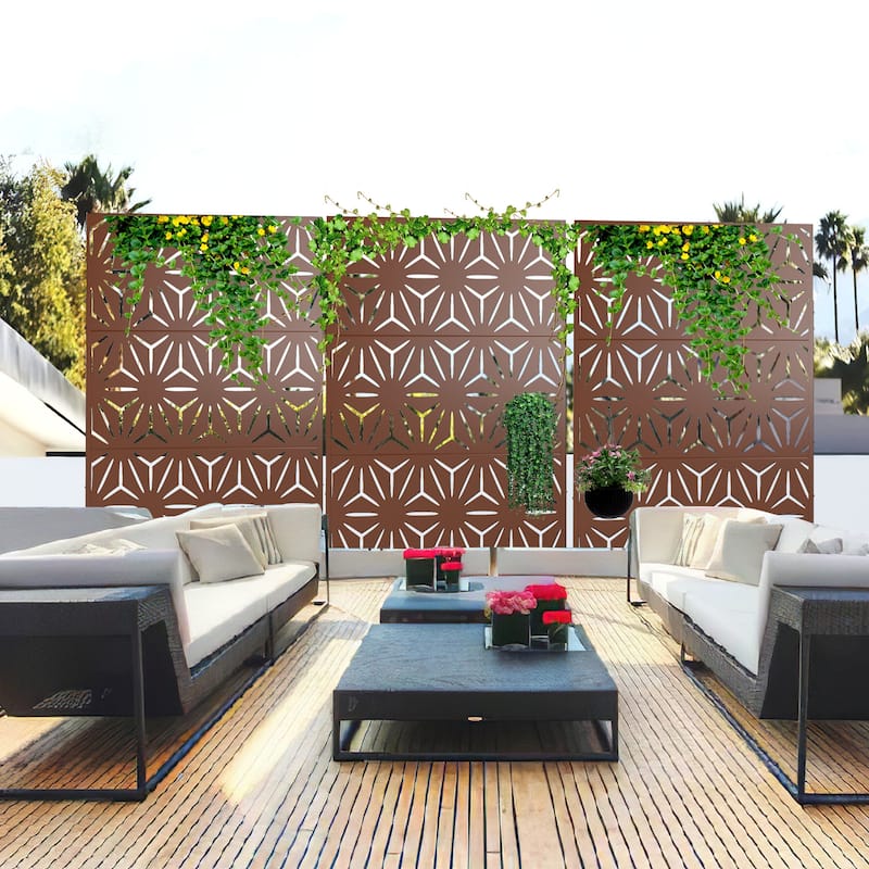 Privacy Screen Free Standing Star