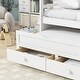 preview thumbnail 12 of 19, Twin Size Bed with Headboard, Footboard, Trundle and Three Storage Drawers, Twin Size Pine Wood Bed with Headboard, Footboard