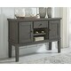 preview thumbnail 9 of 17, Hallanden Antique Gray Dining Room Server - 56"W x 18"D x 39"H