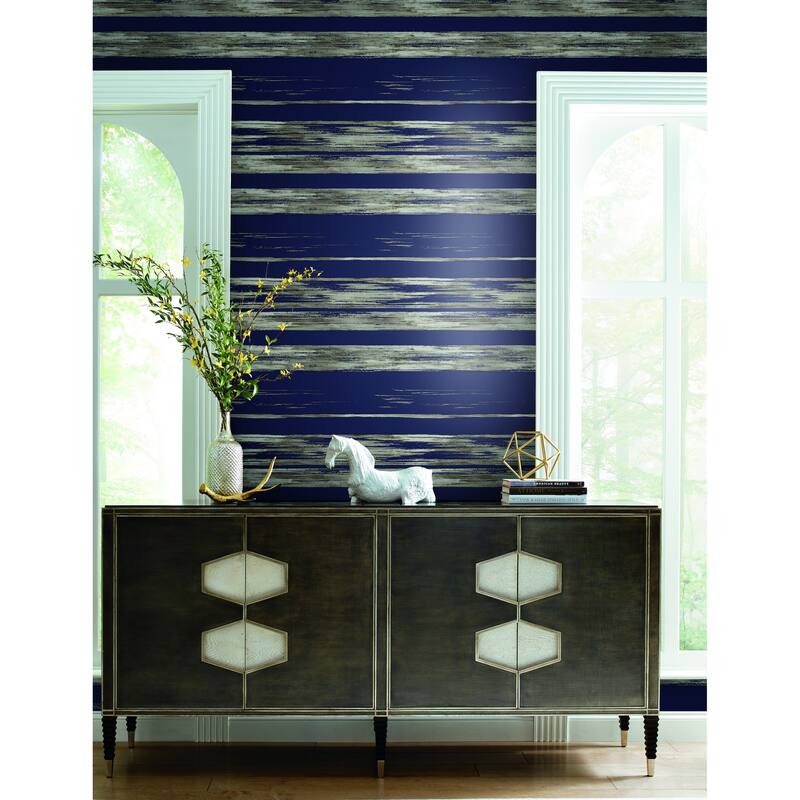 Kemper, Horizontal Dry Brush Wallpaper, 27 in x 27 ft = 60.75 sq ft, Wallpaper Roll