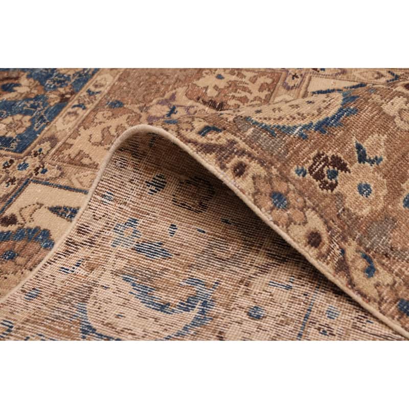 ECARPETGALLERY Hand-knotted Kayseri Vintage Brown Wool Rug - 6'9 x 9'9