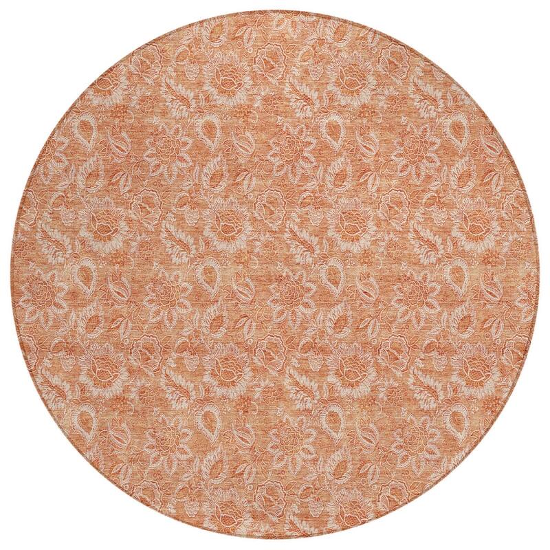 HomeRoots Floral Transitional Rectangle Outdoor Rug