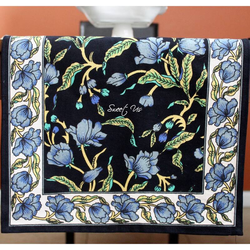 Cotton Sweet French Country Floral Tablecloth Round, Runner