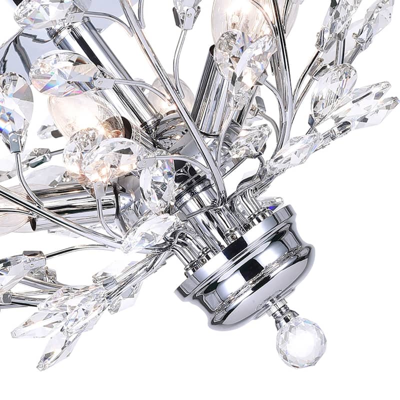 Ivy 6 Light 22in Chrome Flush Mount