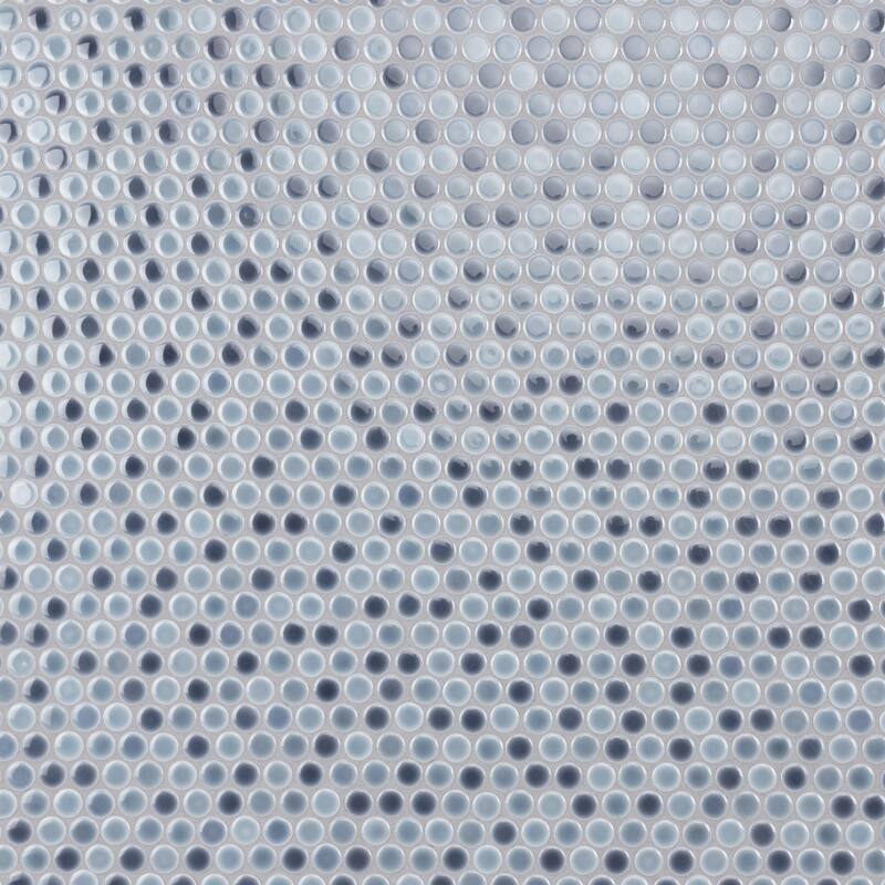 Merola Tile Hudson Penny Round Stillwater 11-7/8" x 12-5/8" Porcelain Floor and Wall Tile