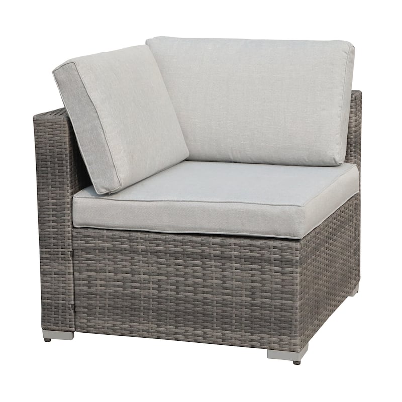 4-Piece Patio Sectional Sofa Wicker Furniture Set Outdoor daybed With Water resistant cushion