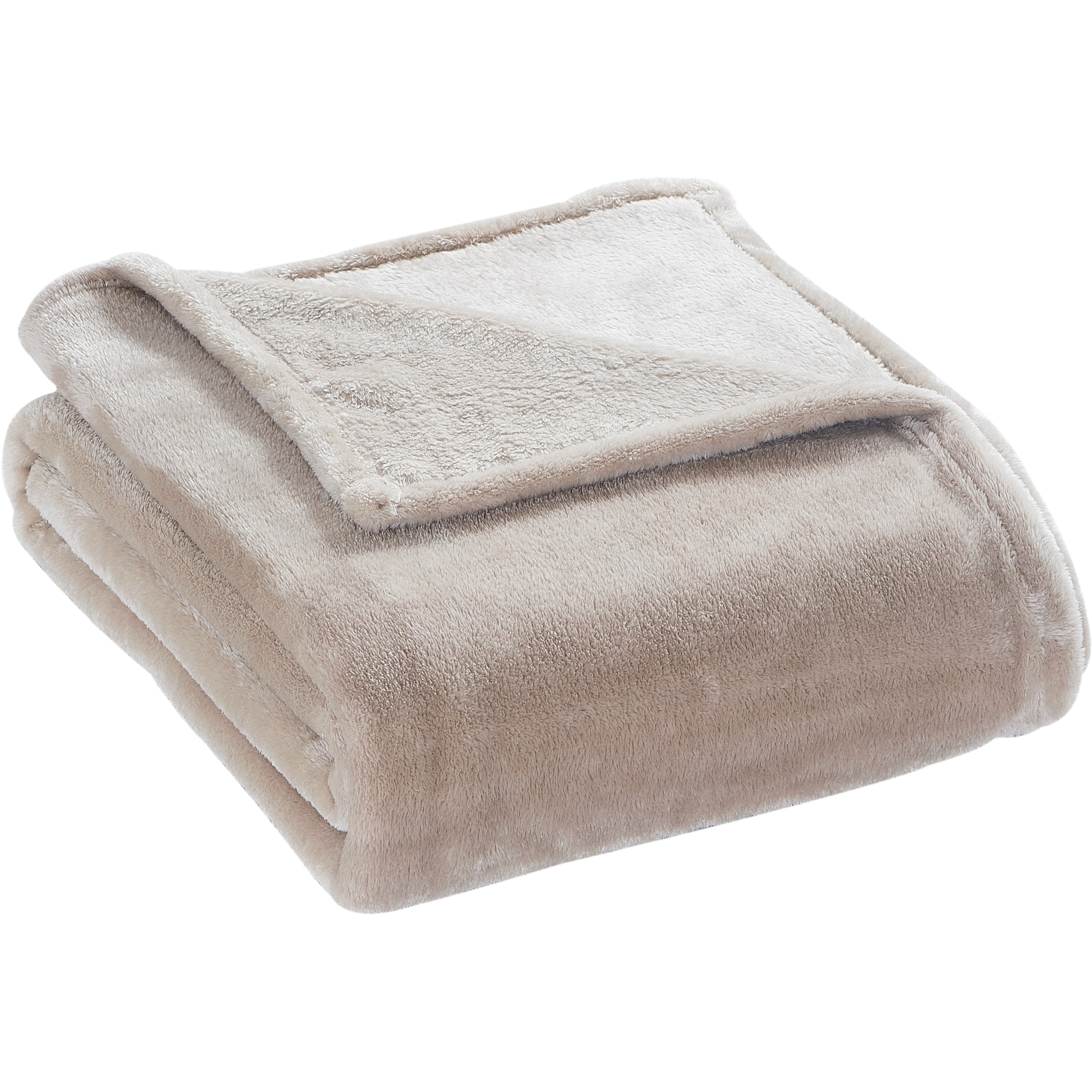 RACHEL Rachel Roy Solid Silky Flannel Fleece Oversized Throw Blanket