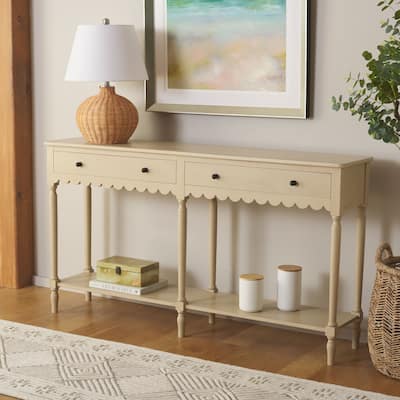 SAFAVIEH Haven 2-Drawer Large Console Table - 58"W x 13"D x 32"H