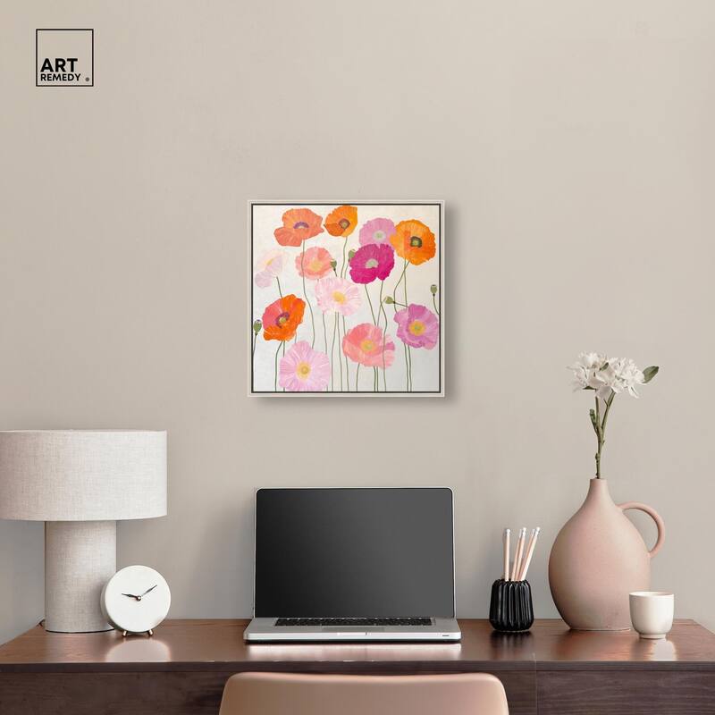 Sunset Poppy Chorus II Canvas by Art Remedy