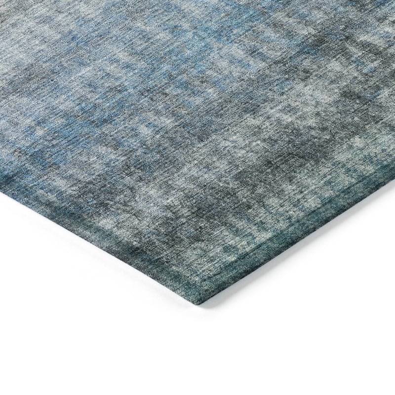 Machine Washable Indoor/ Outdoor Ombre Stripes Chantille Rug
