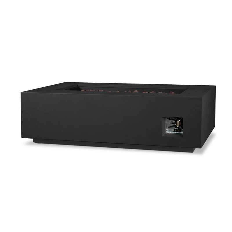 Aegean 50" Rectangle Gas Fire Table in Weathered Slate by Real Flame