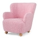 preview thumbnail 10 of 37, Costway Sherpa Kids Sofa with Solid Rubber Wood Legs for Boys & Girls - See Details