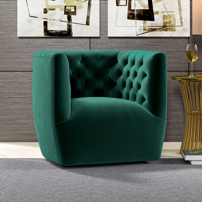 Luxor Mid Century Modern Swivel Accent Comfy Chair