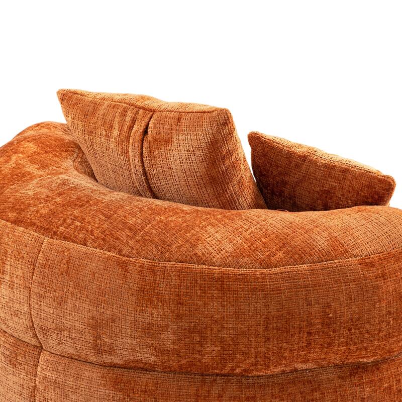 Chenille Lazy Sofa with Pillows