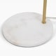 preview thumbnail 6 of 10, Brightech Krystal 14.5 in. Antique Brass Modern LED Arc Desk Lamp with White Glass Globe Shade