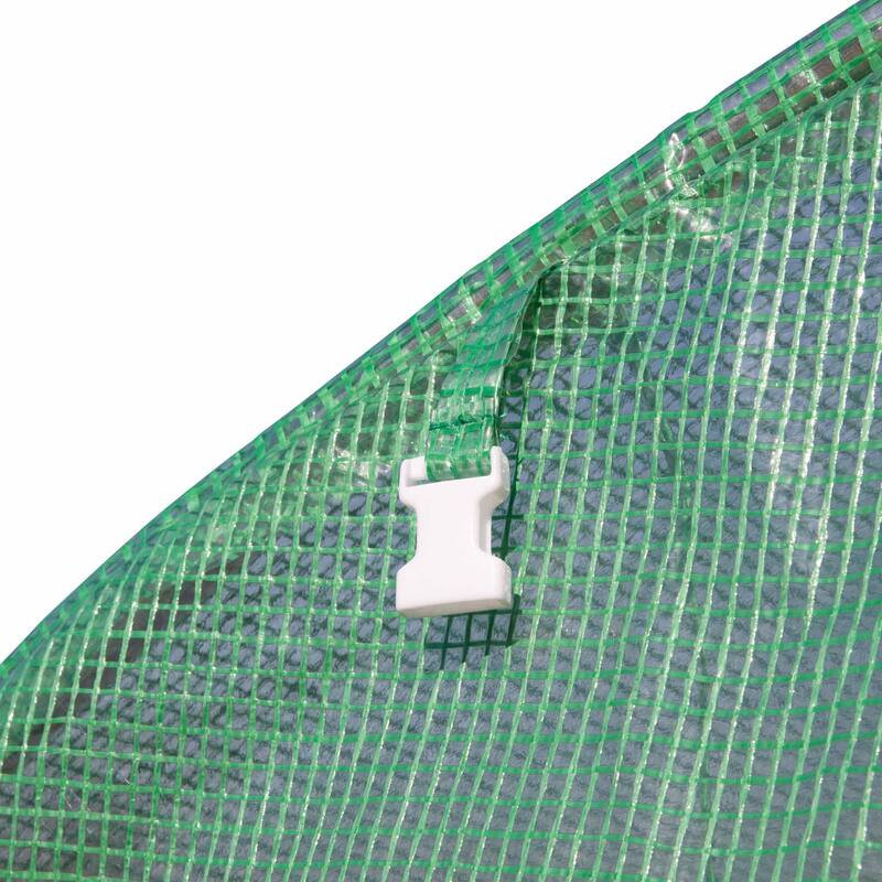 Outsunny Walk-in Tunnel Greenhouse with High-Quality PE Cover, Zipper Doors, & Windows, Green