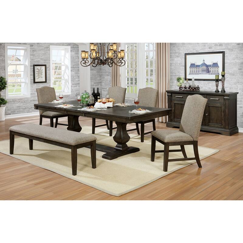 Transitional Style Dining Table in Espresso Finish
