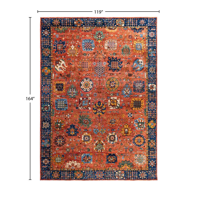Serapi One-of-a-Kind Hand-Knotted Area Rug - Red - 9' 11" x 13' 8"