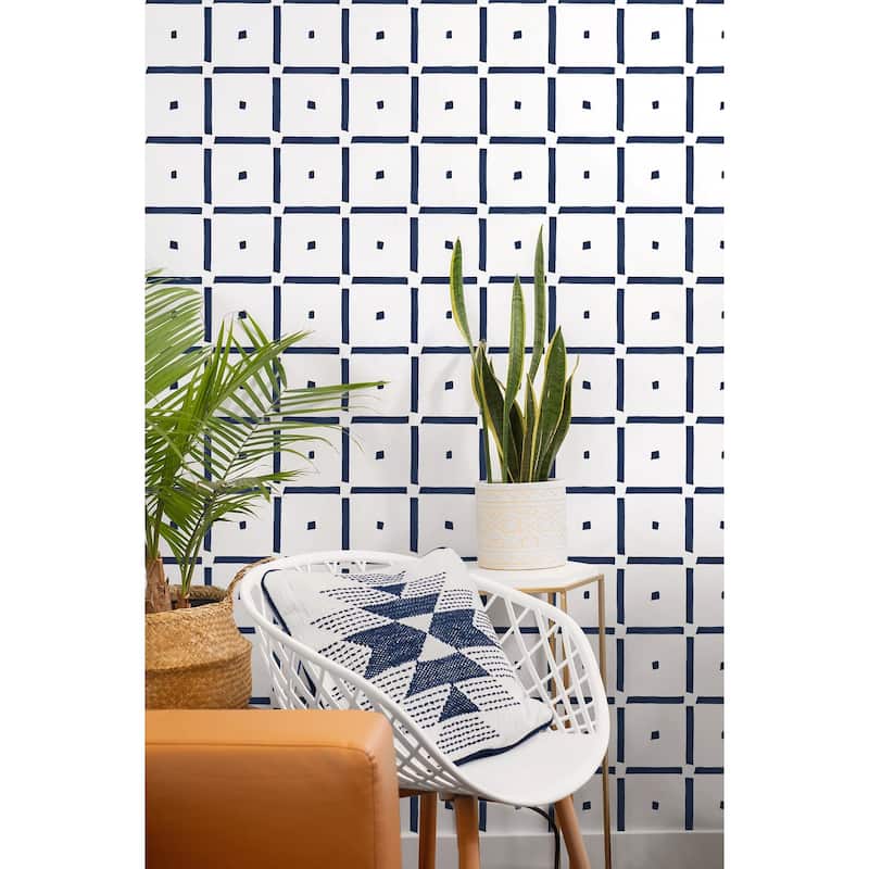 NextWall Check and Spot Peel and Stick Wallpaper