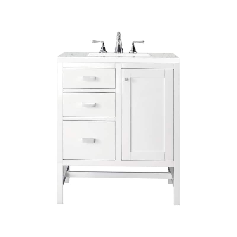 James Martin Vanities Addison 30" Single Vanity, Glossy White