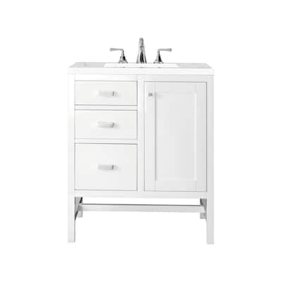 James Martin Vanities Addison 30" Single Vanity, Glossy White