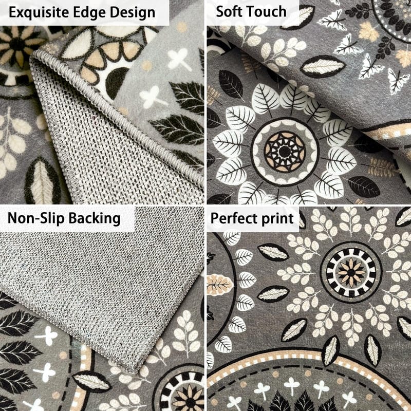 Boho Kitchen Rugs Non-Slip Washable Farmhouse Kitchen Mat 3 Piece Set - 20"x32"+20"x48"+20"x59"