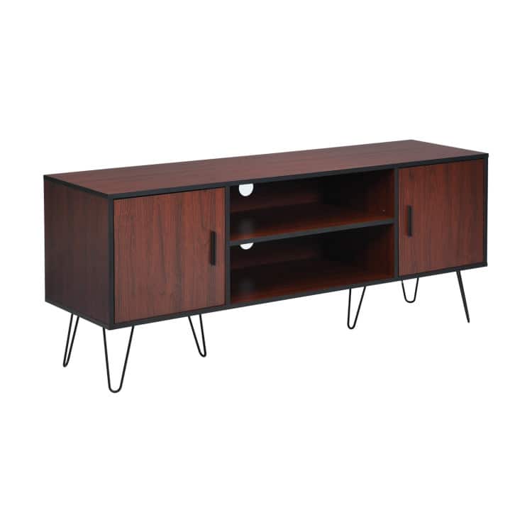 59 Inches Retro Wooden TV Stand for TVs up to 65 Inches - 59" x 16" x 24" (L x W x H)