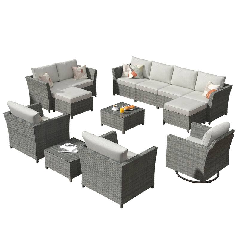 XIZZI 13-piece Outdoor Patio Furniture Conversation Set