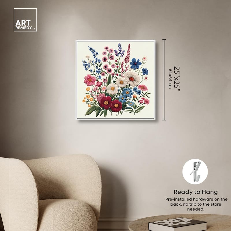 Wildflower Weave Canvas by Art Remedy