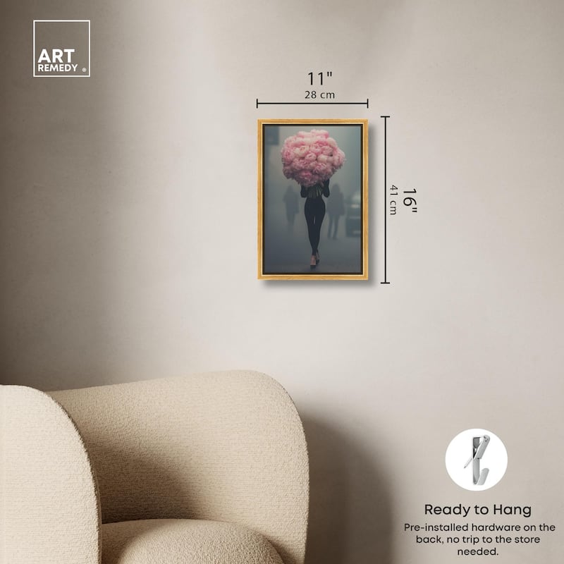 Peony Bouquet Canvas by Art Remedy