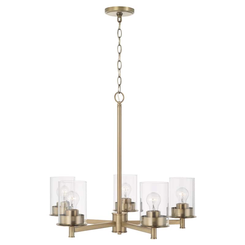 Mason 5-light Chandelier w/ Clear Glass