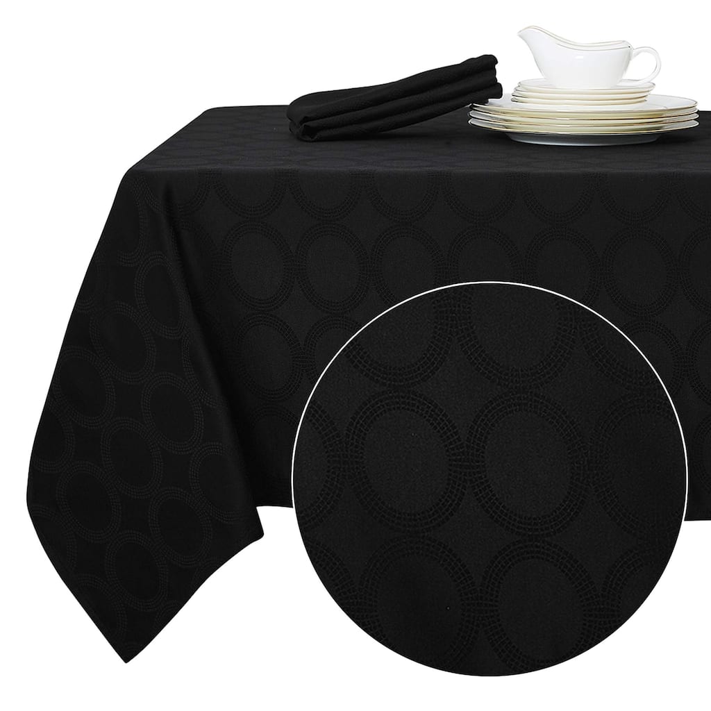 Jacquard Square Tablecloth and Water Resistant Spill-Proof Tablecloths