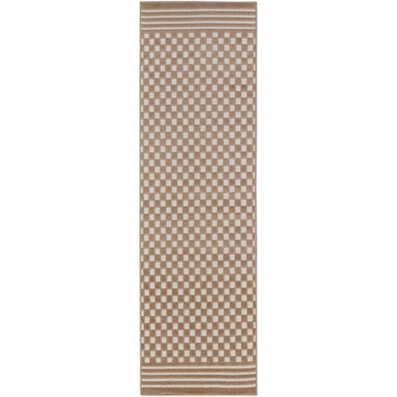 Nourison Casual Indoor only Geometric Area Rug - 2' x 6' - Brown - Runner