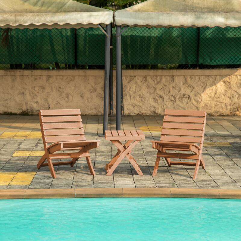 Versailles Fully Assembed All-Weather HDPE Outdoor Folding Patio Chair