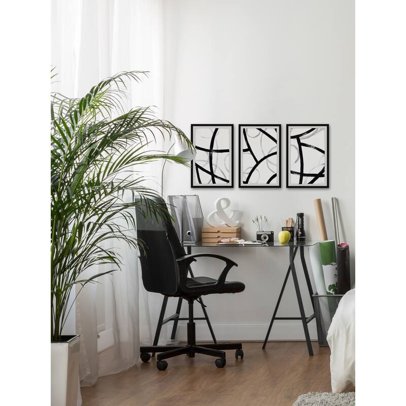Black and White Patterns Triptych