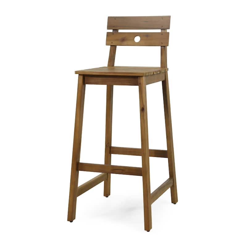 Ashlyn Acacia Wood Barstools (Set of 4) by Christopher Knight Home - 17.00" L x 20.25" W x 40.50" H