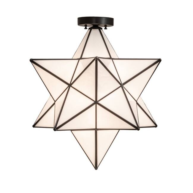 Meyda Tiffany 239498 Moravian Star 18" Wide Semi-Flush Ceiling Fixture