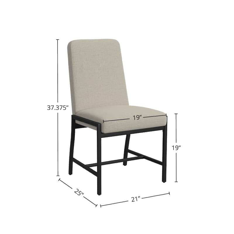 Newport Upholstered Side Chair, Natural Oak (Set of 2)