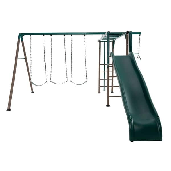 slide 2 of 25, Lifetime Monkey Bar Adventure Swing Set (Earthtone) Earthtone