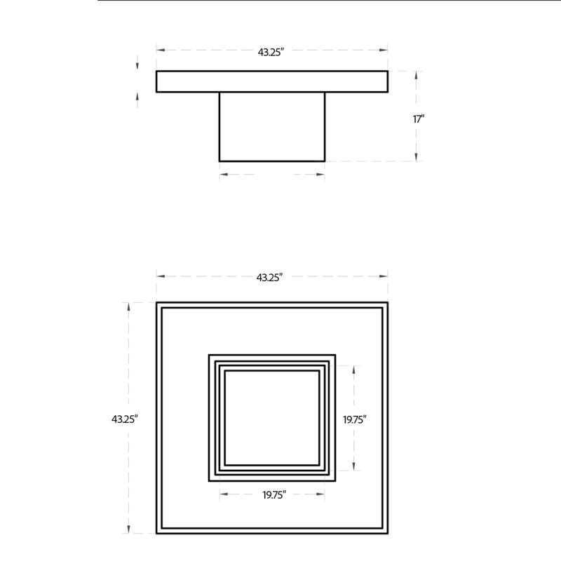 Urbia Una Square Concrete Coffee Table
