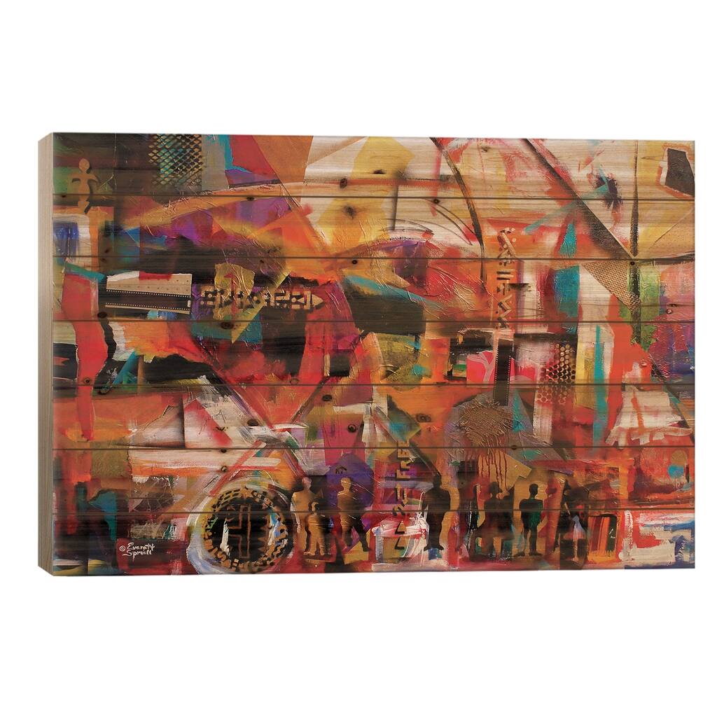 But Still Like Air, We Rise Print On Wood by Everett Spruill - Multi-Color