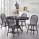 preview thumbnail 20 of 21, Simple Living Carolina 5-piece Farmhouse Solid Wood Dining Set with Leaf Matte Black
