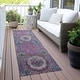 preview thumbnail 83 of 101, Machine Washable Indoor/Outdoor Boho Global Chantille Rug Purple - 2'3" x 7'6"