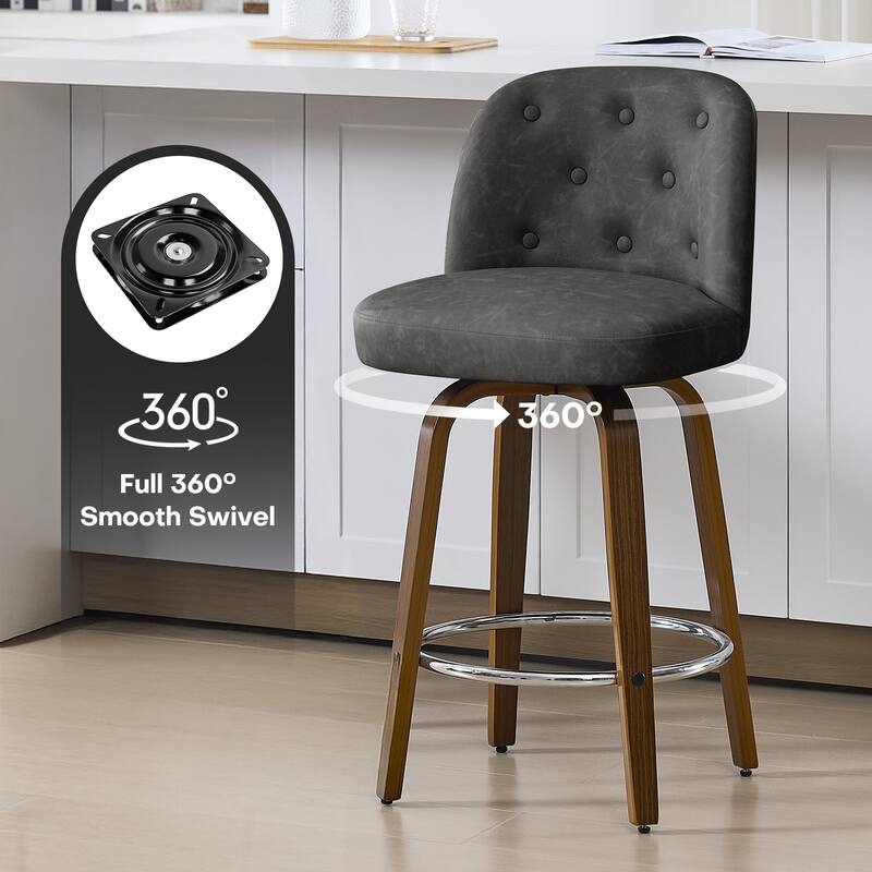 26"/29" Swivel Bar Stools/ Counter Stool with Bentwood Legs